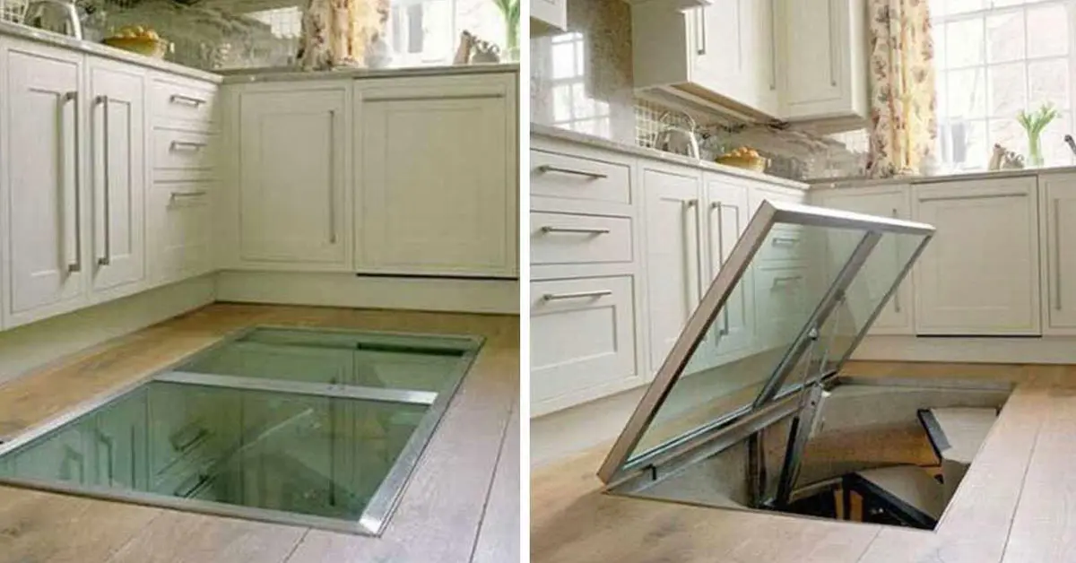 Un hombre construye una ventana en medio del suelo de la cocina ¿Quieres saber el secreto que esconde en su interior?