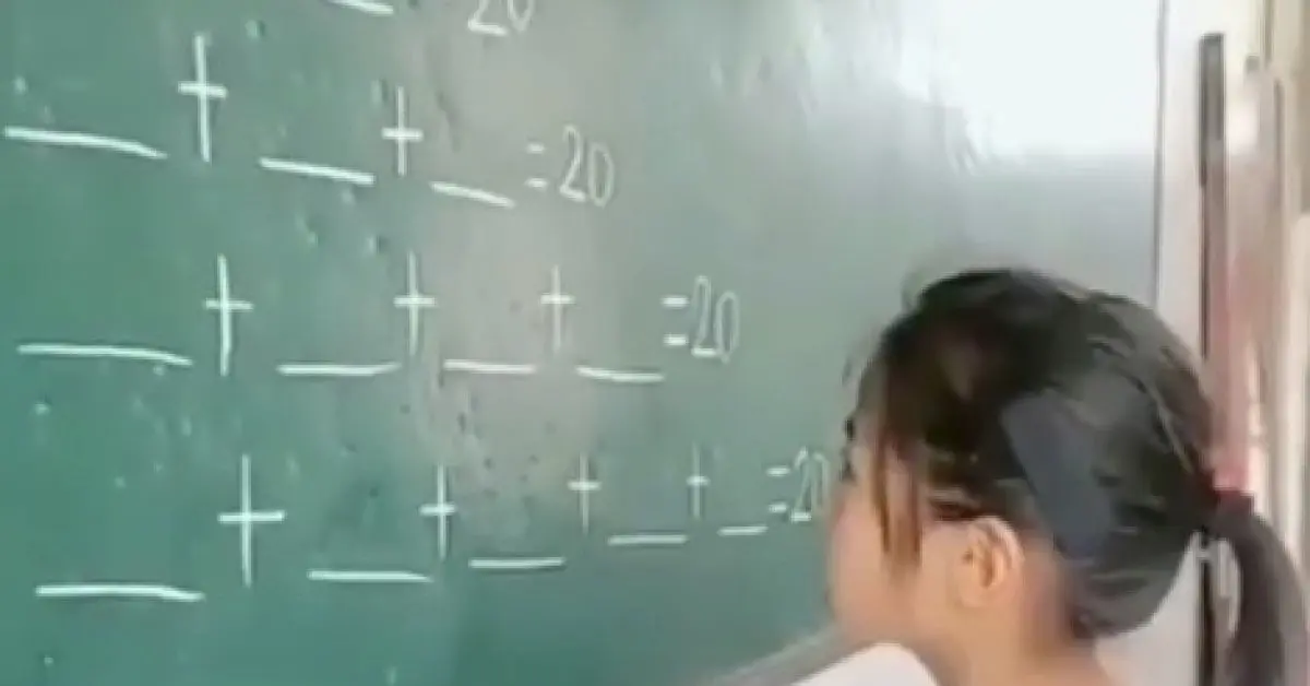 Una niña se hace viral con la ingeniosa respuesta de un ejercicio en 10 segundos