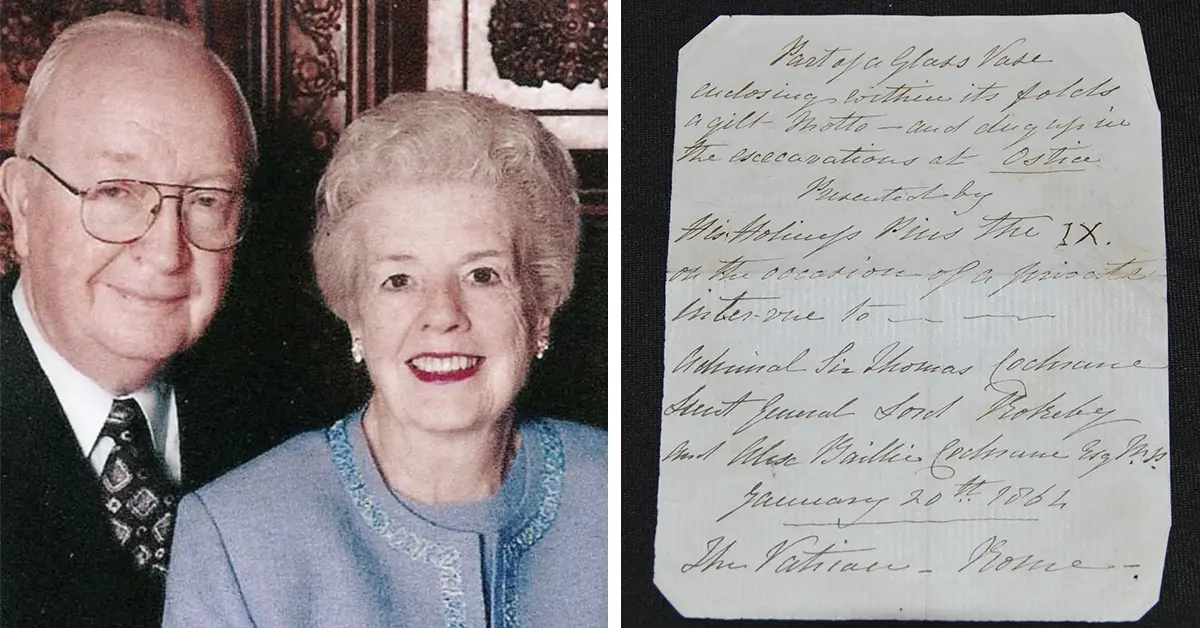 Cuando su esposa falleció, vio esta nota con un mensaje para él que mantuvo oculta durante años