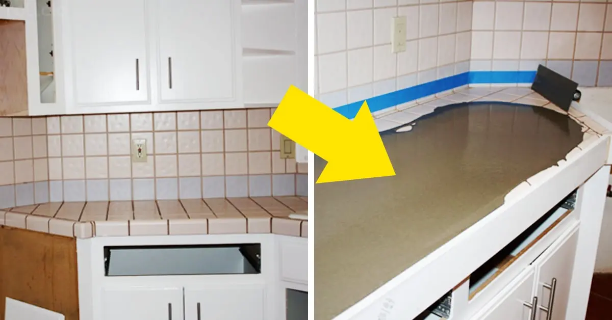 Una chica que odiaba su encimera se viraliza al verter esto sobre ella para darle un cambio radical