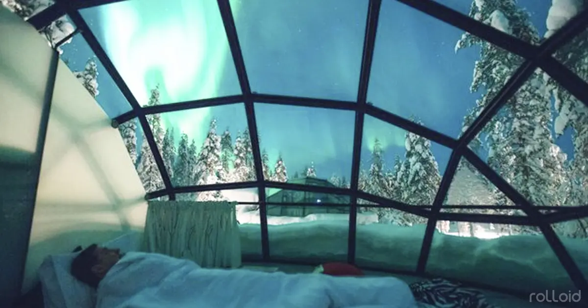 En este iglú de cristal podrás ver las auroras boreales desde la cama