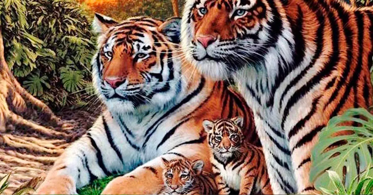 Pocas personas son capaces de encontrar los 16 Tigres de Esta Imagen ¿Quieres Intentarlo?