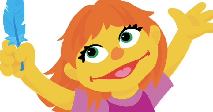 Julia el nuevo personaje autista de barrio sesamo banner