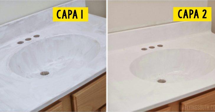 En lugar de reemplazar la horrible encimera de su baño, decidió