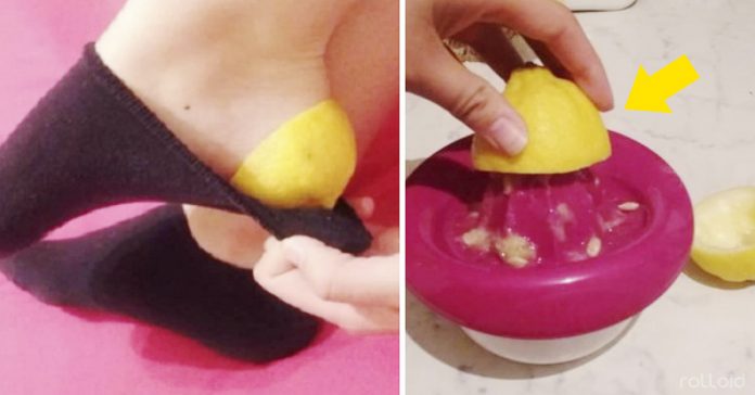 8 Trucos rápidos para tus pies que siempre suelen funcionar 2 piel limon calcetin por la noche
