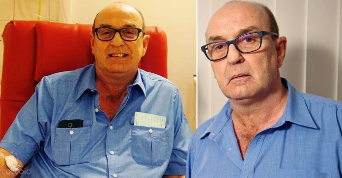 hombre enfermo de cancer medicamento curado banner