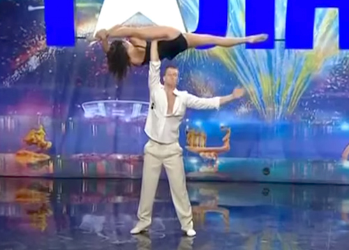 Una pareja sorprende a los espectadores de Got Talent Ucrania con un baile imposible